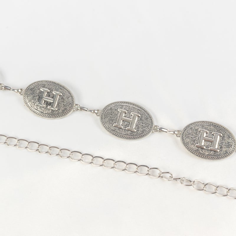 Silver Metal Waist Belt for Women - H - Image 3