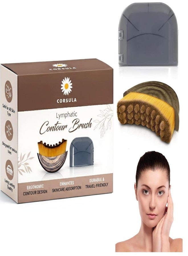 CORSULA Lymphatic Contour Face Brush, Facial Brush for Lymphatic Drainage, Dry Lymphatic Massage Brush, Face Sculpting Brush, Contour Face Brush, Jawline and Chin Sculpting, Face Depuffer, Facial Tool - Image 1