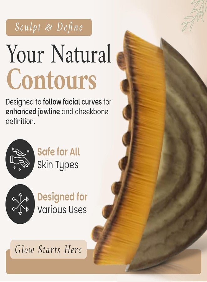 CORSULA Lymphatic Contour Face Brush, Facial Brush for Lymphatic Drainage, Dry Lymphatic Massage Brush, Face Sculpting Brush, Contour Face Brush, Jawline and Chin Sculpting, Face Depuffer, Facial Tool - Image 2