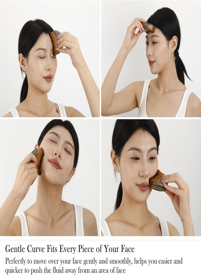 CORSULA Lymphatic Contour Face Brush, Facial Brush for Lymphatic Drainage, Dry Lymphatic Massage Brush, Face Sculpting Brush, Contour Face Brush, Jawline and Chin Sculpting, Face Depuffer, Facial Tool - Image 3