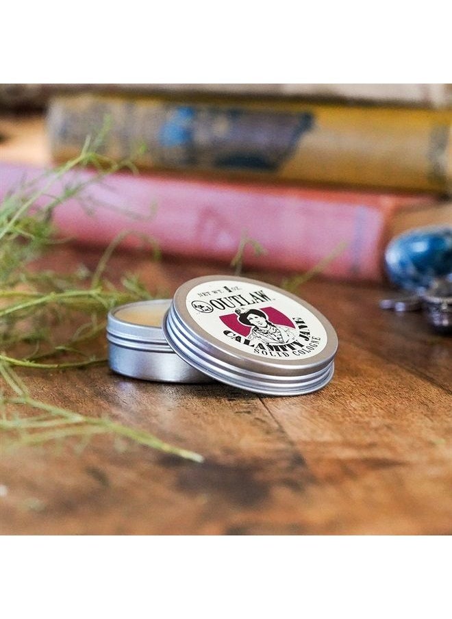 Spicy and Sweet Solid Cologne - Clove, Orange, Cinnamon, Whiskey Scent - Calamity Jane by Outlaw - Men's or Women's Cologne