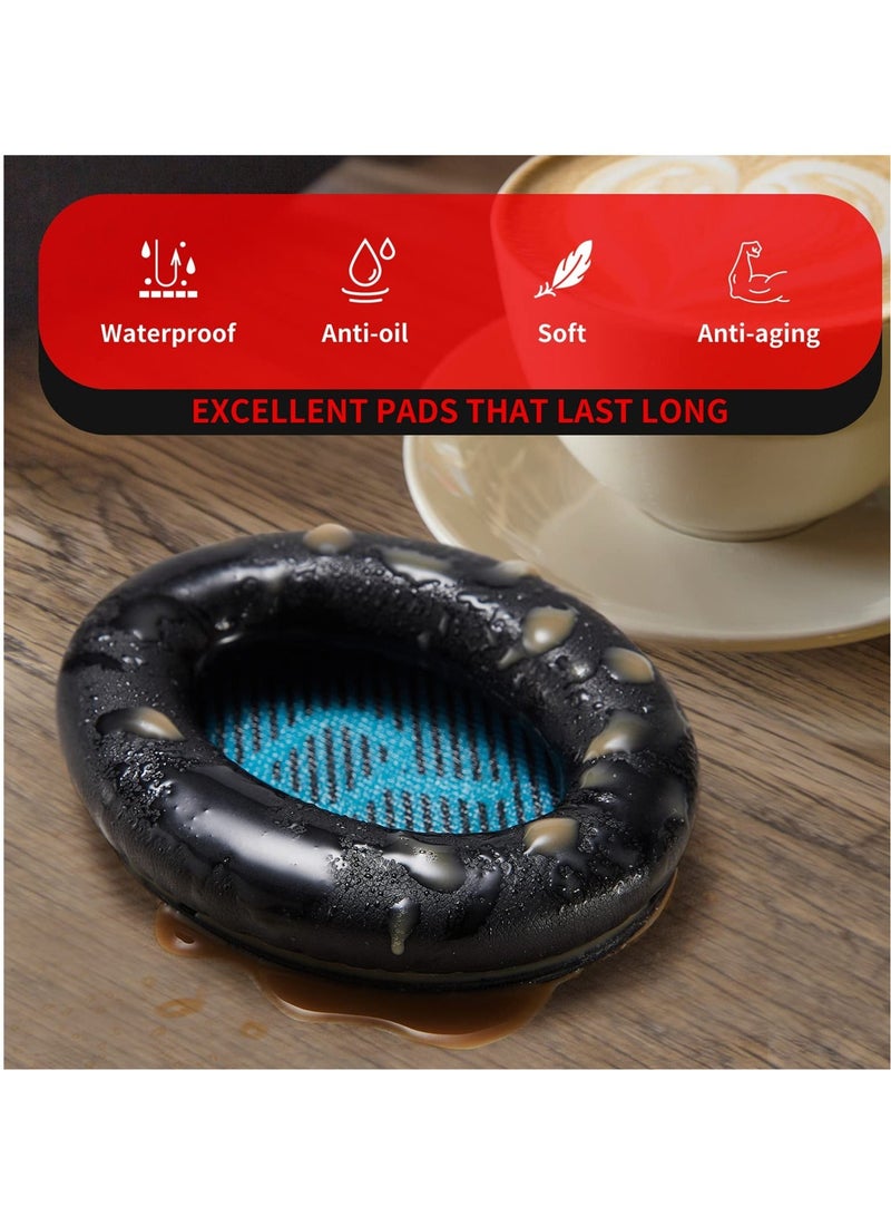 Y&D ACRoad Cushions Bose Replacement Ear Pads Kit for QuietComfort 2 15 25 35 QC2 QC15 QC25 QC35, AE2, AE2i, AE2w, SoundTrue Black - Image 5