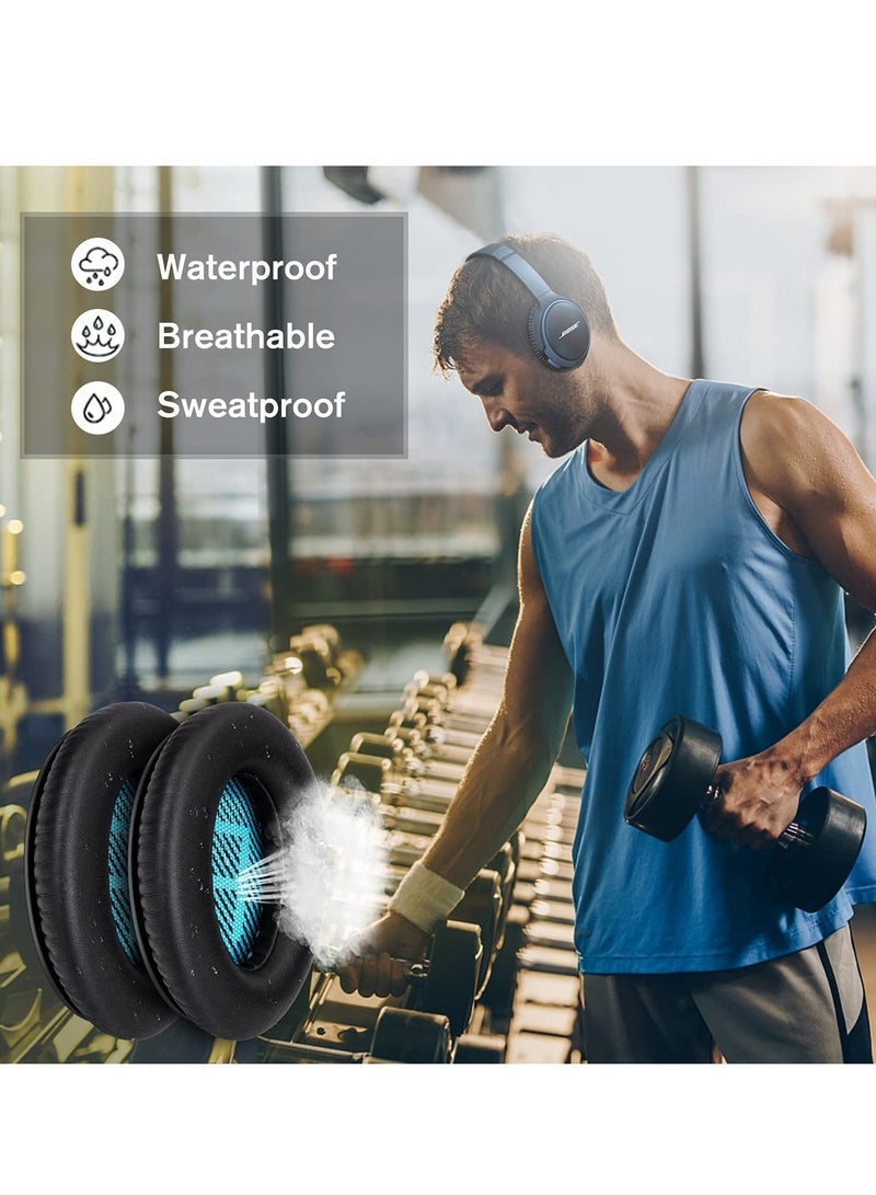 Y&D ACRoad Cushions Bose Replacement Ear Pads Kit for QuietComfort 2 15 25 35 QC2 QC15 QC25 QC35, AE2, AE2i, AE2w, SoundTrue Black - Image 2