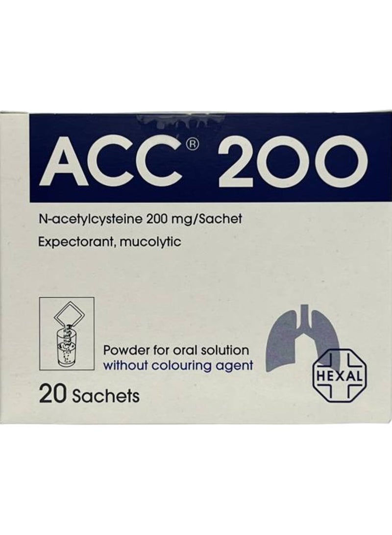 Acc 200mg Oral Solution Powder 3g Sachet 20’s