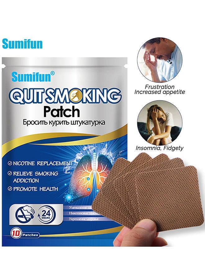 سوميفون لاصقات الإقلاع عن التدخين، لاصقات منع التدخين المرحلة 1 - 10 لاصقات، ملصقات سهلة وفعالة لمكافحة التدخين، أفضل منتج للإقلاع عن التدخين - Image 1