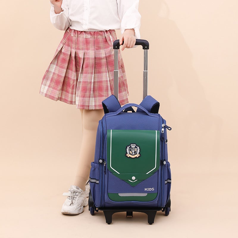 Natural Fish New Tie-Rod Schoolbag For Primary School Students Grade 1-6 Boys' Female Lightweight Ridge Protection Anti-Splashing Water - Image 5