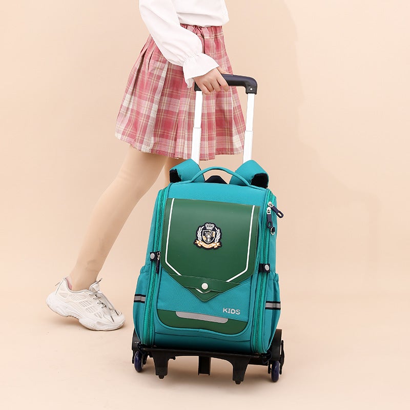 Natural Fish New Tie-Rod Schoolbag For Primary School Students Grade 1-6 Boys' Female Lightweight Ridge Protection Anti-Splashing Water - Image 4