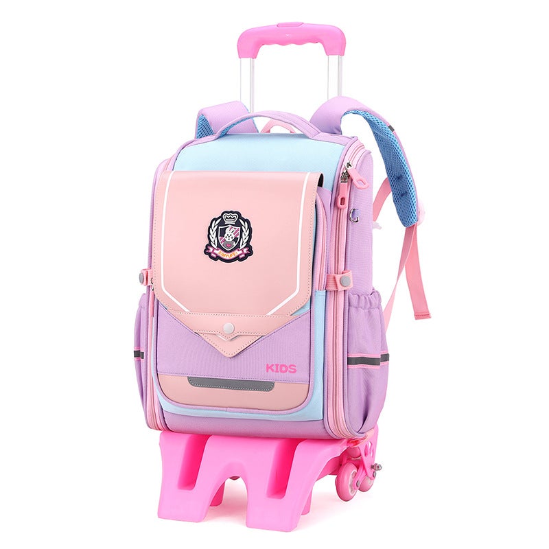 Natural Fish New Tie-Rod Schoolbag For Primary School Students Grade 1-6 Boys' Female Lightweight Ridge Protection Anti-Splashing Water - Image 1