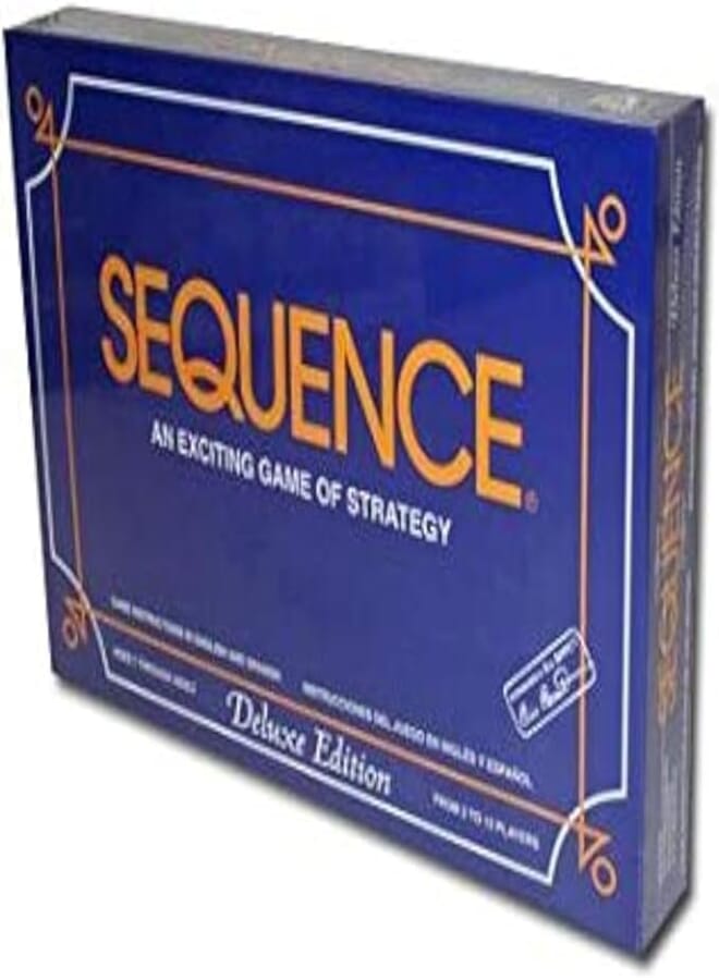 Sequence Deluxe Edition Game with Playing Chips Family Board Playing Cards Game