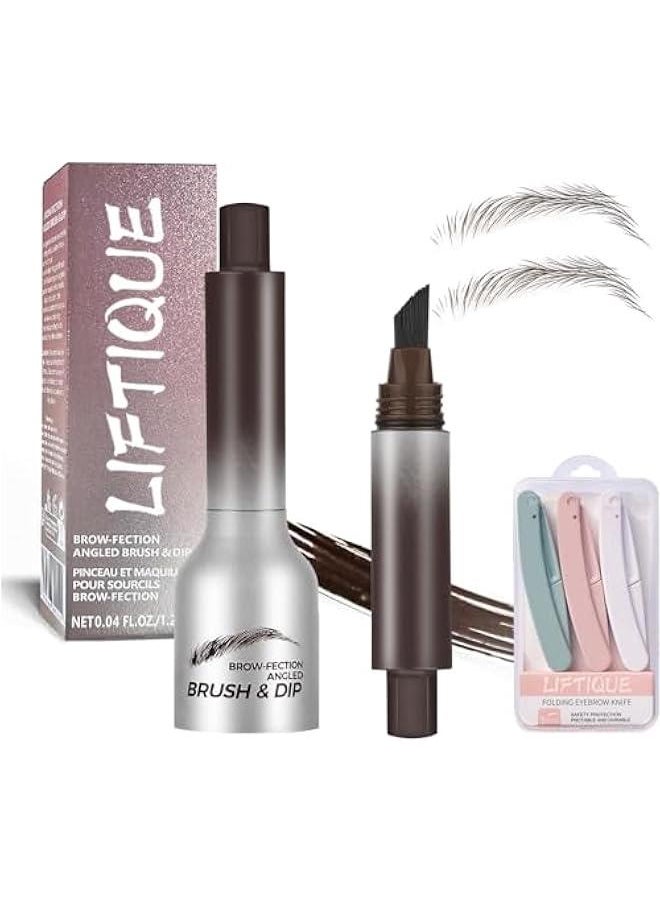 Arabest - Angled Brow Brush and Dip Eyebrow Gel Set - Long-Lasting Precision Brow Pencil for a Natural Auburn Look - Image 1