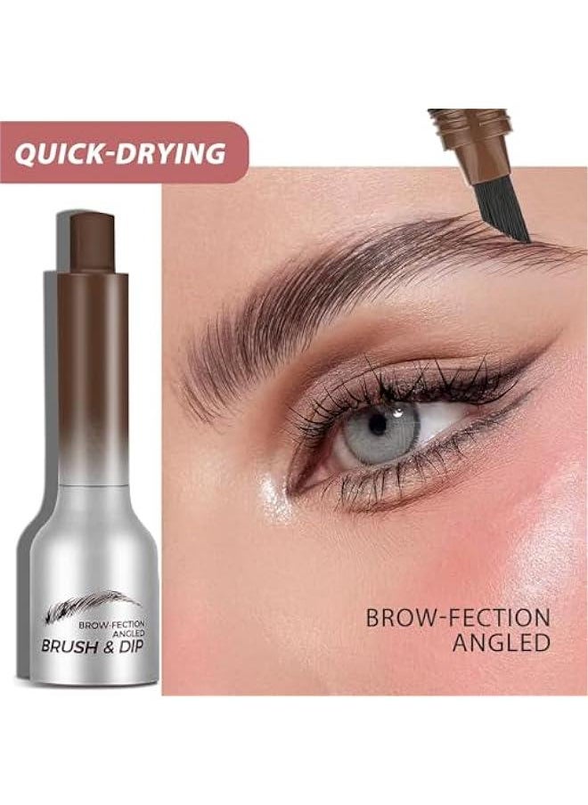 Arabest - Angled Brow Brush and Dip Eyebrow Gel Set - Long-Lasting Precision Brow Pencil for a Natural Auburn Look - Image 1