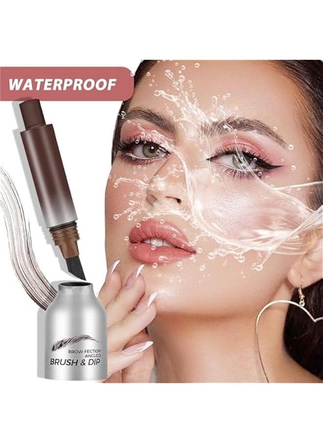 Arabest - Angled Brow Brush and Dip Eyebrow Gel Set - Long-Lasting Precision Brow Pencil for a Natural Auburn Look - Image 1