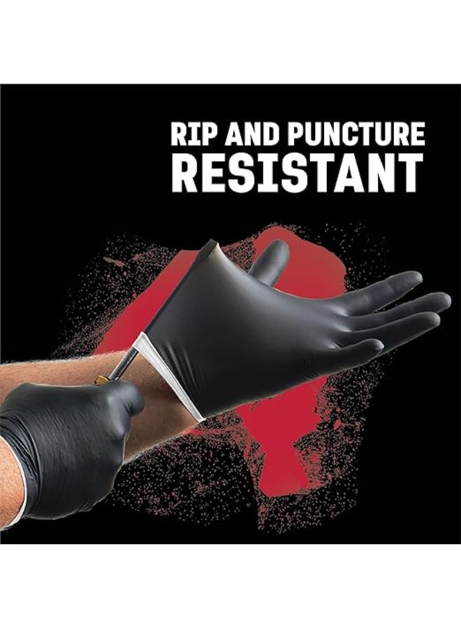 Venom Steel Black Nitrile Gloves M - Heavy Duty 6 mil, Strong Chemical Resistant Gloves - Latex-Free with Textured Grip for Practical Daily Use - 100 Count - Image 5