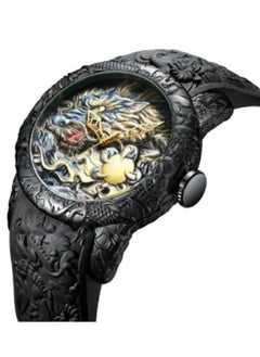 BIDEN Luxury Dragon Sculpture Men's Watch Hip Hop Quartz Watches Creative Waterproof  Watches  - Image 1