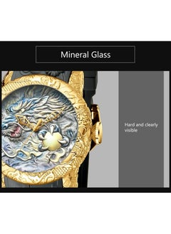 BIDEN Luxury Dragon Sculpture Men's Watch Hip Hop Quartz Watches Creative Waterproof  Watches  - Image 2