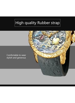 BIDEN Luxury Dragon Sculpture Men's Watch Hip Hop Quartz Watches Creative Waterproof  Watches  - Image 3
