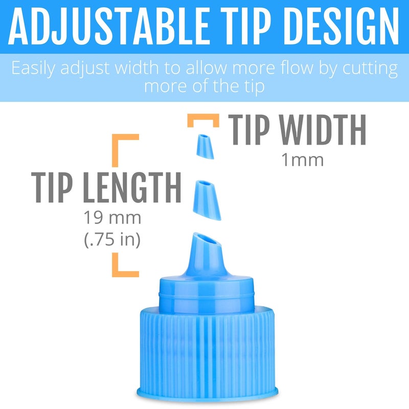 Freehand Free Hand Writer Bottles - 6 Easy Small Squeeze Bottles - 3 Each (1 and 2 Ounce) - Cookie Cutters, Cake and Baking Decoration, Food Coloring & Royal Icing Supplies for Writing (6 bottles) - Image 2