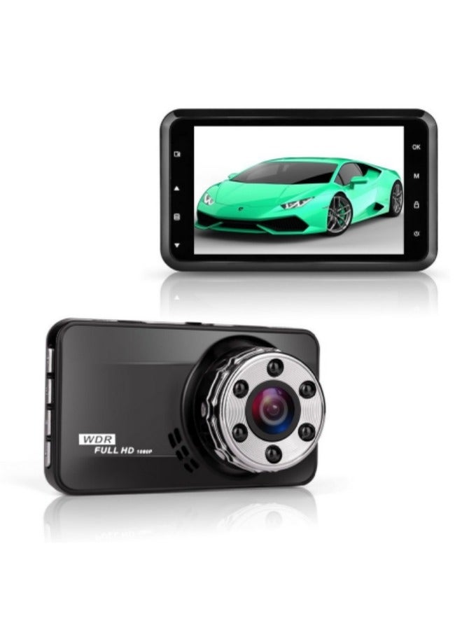 دبليو دي آر كاميرا داش كام أمامية وخلفية مزدوجة داش كام 3 بوصة كاميرا لوحة القيادة كاملة الوضوح 170 درجة كاميرا احتياطية بزاوية واسعة مع رؤية ليلية WDR G-Sensor شاشة وقوف السيارات حلقة تسجيل كشف الحركة - Image 2