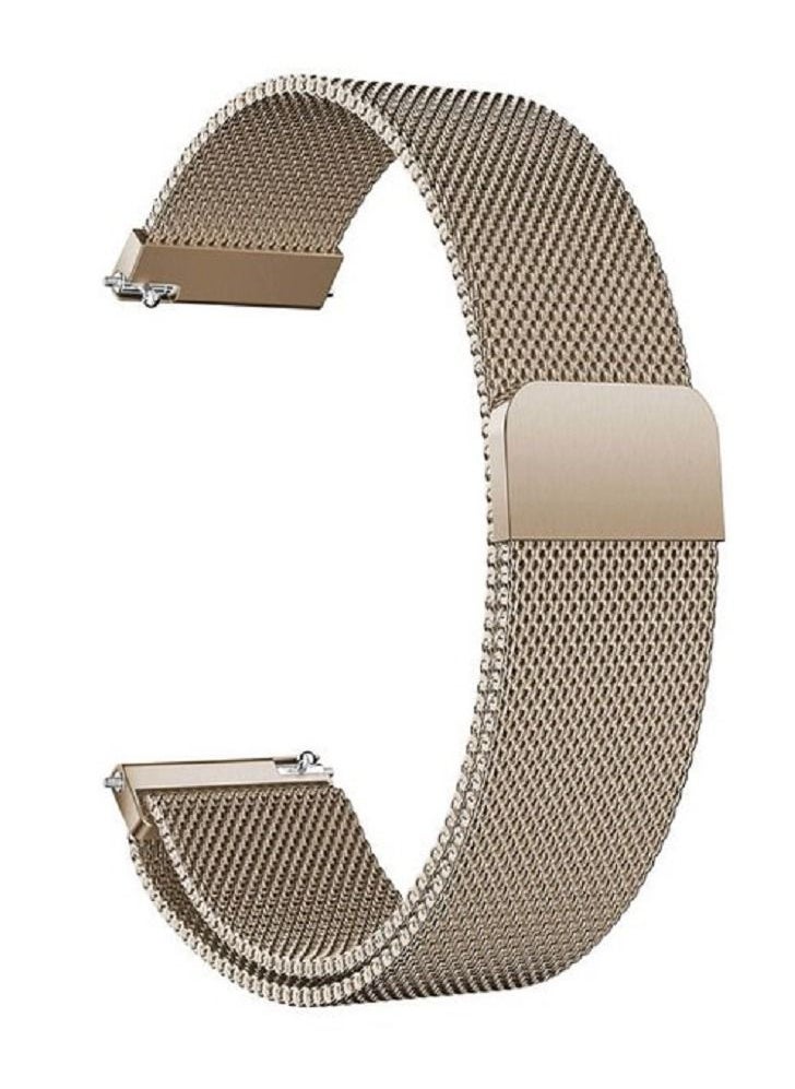 CATANES - Samsung Galaxy Watch Active / Active 2 / Galaxy Watch 4 / Watch 4 Classic Milanese Stainless Steel Band 20mm Replacement Strap Vintage Gold - Image 1