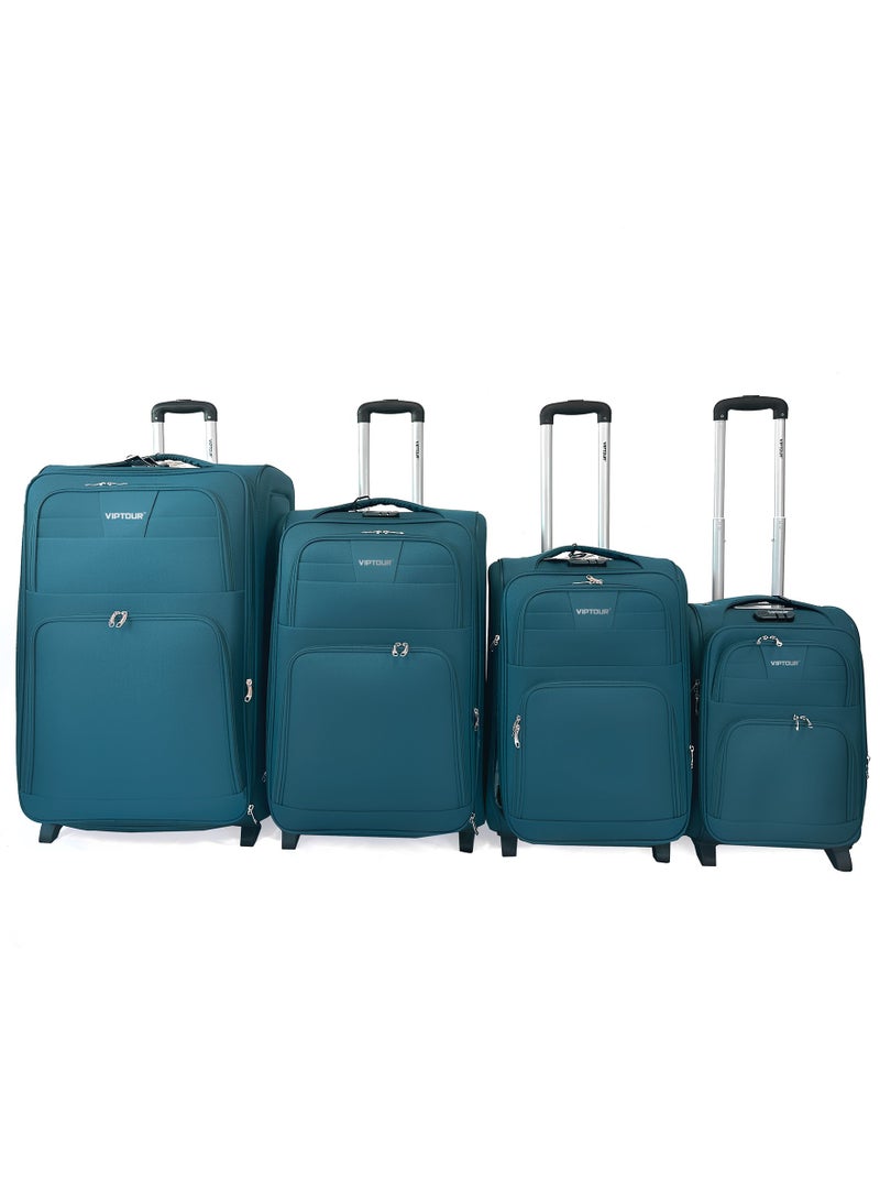 VIPTOUR 4-Piece Luggage Set, Durable Trolley Bag with 2 Wheels, Number Lock & 3-Stage Telescopic Handle - Image 1