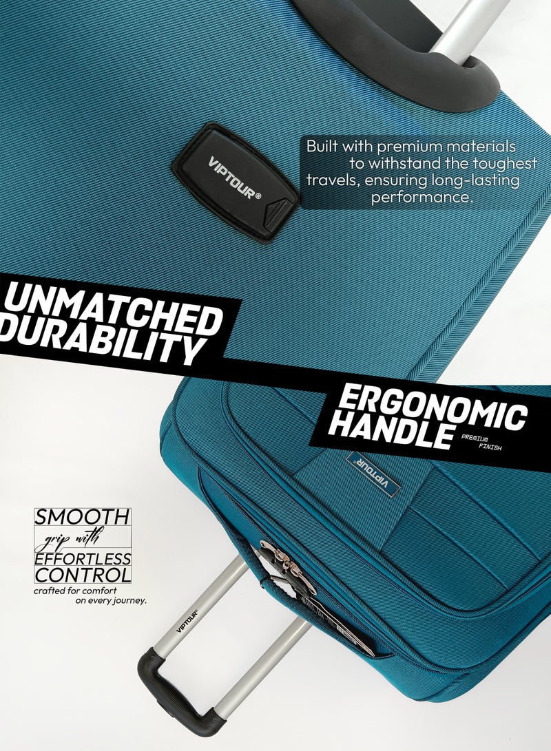 VIPTOUR 4-Piece Luggage Set, Durable Trolley Bag with 2 Wheels, Number Lock & 3-Stage Telescopic Handle - Image 3