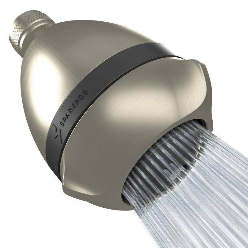 SparkPod 3Inch Extreme High Pressure Shower Heads Pressure Boosting with Rain Massage Pulsating Mode Powerful WaterSaving Showerhead 25 GPM Fixed Shower Head Elegant Brushed Nickel - Image 2