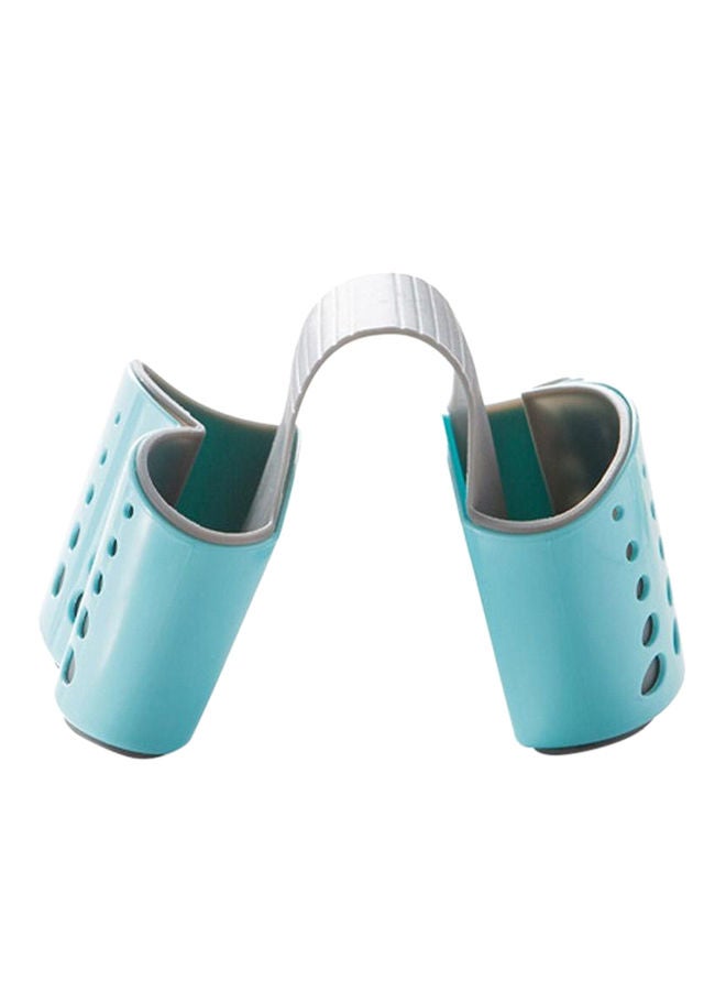 NIBEMINENT 2-Sided Kitchen Sink Sponge/Towel Hanging Strainer Blue/Grey - Image 1