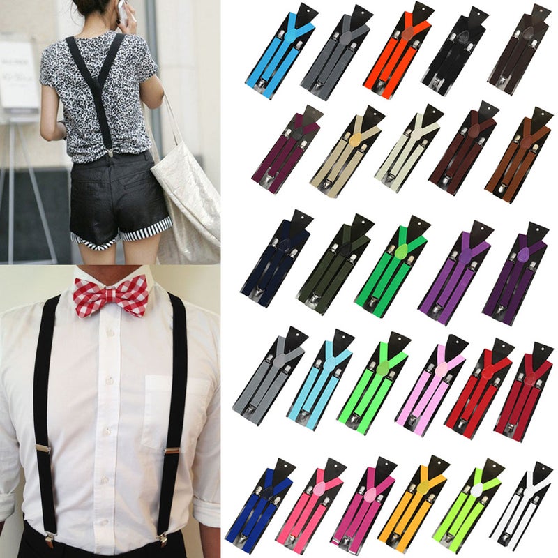 New Fashion Men Women Clip on Suspenders Elastic Y-Shape Back Formal Unisex Adjustable Braces - Image 3