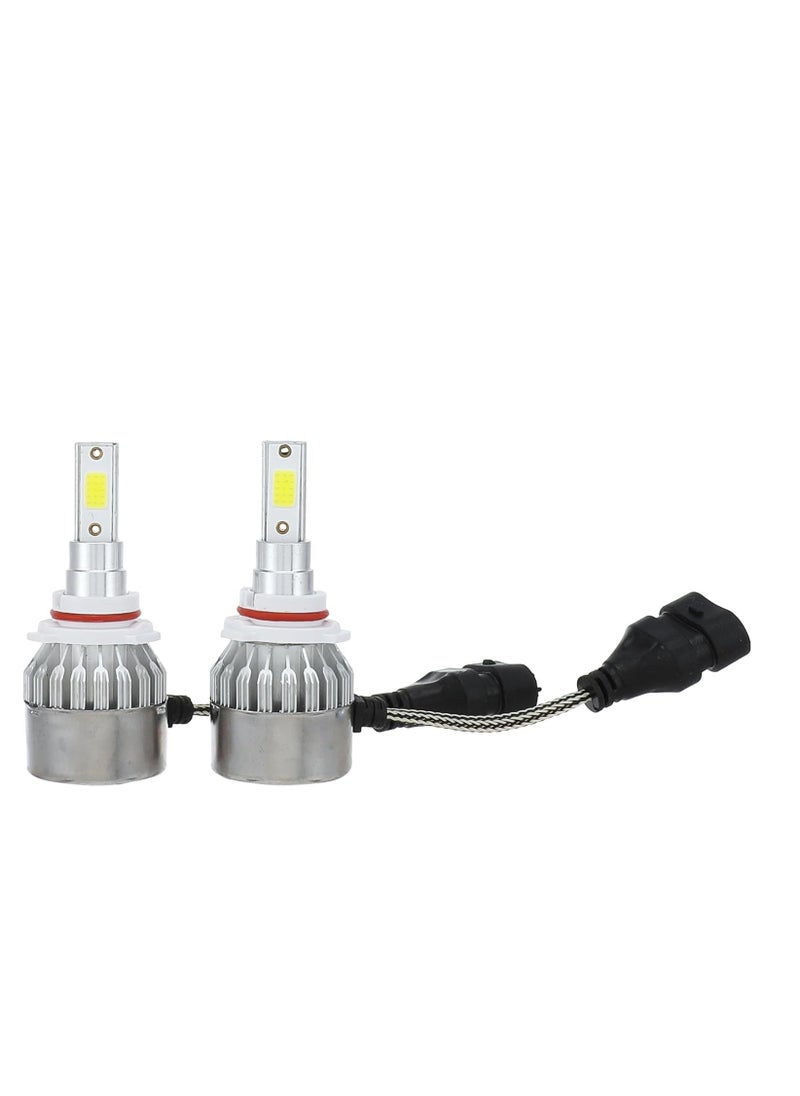 سي6 طقم لمبات زينون 9006 c6 LED – إضاءة بيضاء فائقة  - Image 2