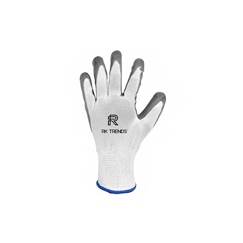 RK TRENDS Nylon Safety Gloves 12 Pairs-Heavy-Duty For Construction, Mechanics, Gardening, Plumbing&Automotive Work-Durable&Comfortable - Image 2
