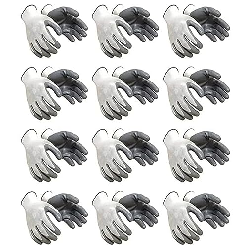 RK TRENDS Nylon Safety Gloves 12 Pairs-Heavy-Duty For Construction, Mechanics, Gardening, Plumbing&Automotive Work-Durable&Comfortable - Image 4