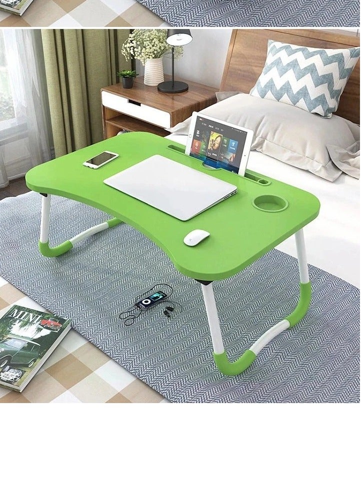 نوزكي طاولة محمولة قابلة للطي من نزكي مع حامل آيباد وكأس متعددة الوظائف للدراسة. - Image 3