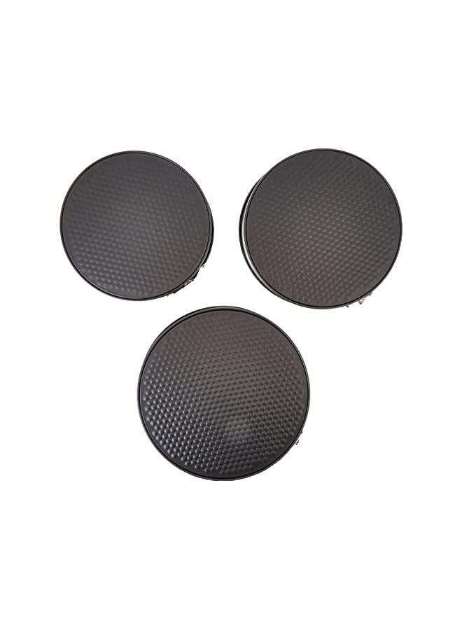 PROMASS طقم صواني خبز دائرية بقاع قابل للإزالة غير لاصق 3 قطع 7'' 8'' 9'' صينية كعكة آمنة في غسالة الصحون من الدرجة الغذائية مع مقاومة للحرارة للفرن المحمصة كعكة الجبن - Image 2