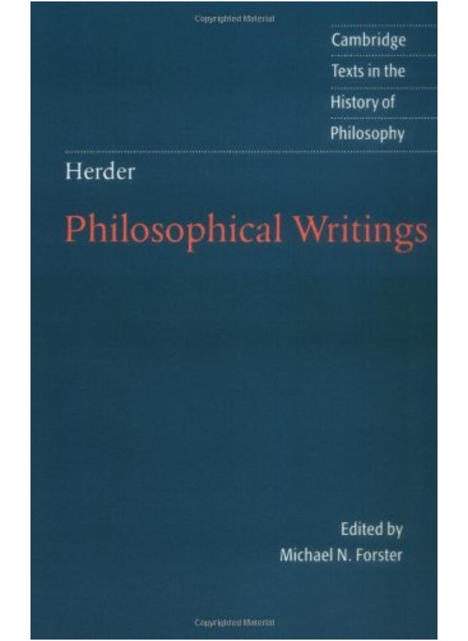 Herder Philosophical Writings 