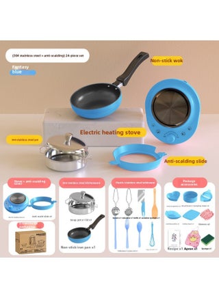Mini Kitchen Set Cooking Toys For Girls Children's Real Cooking Educational Toys Complete Kitchenware Set For Girls-Specifications:[24-piece Set] E-commerce Packaging-blue - pzsku/Z1E5D8730F573E11591B5Z/45/1745474182/02526d65-1e4e-4b43-abe1-015a616a249c