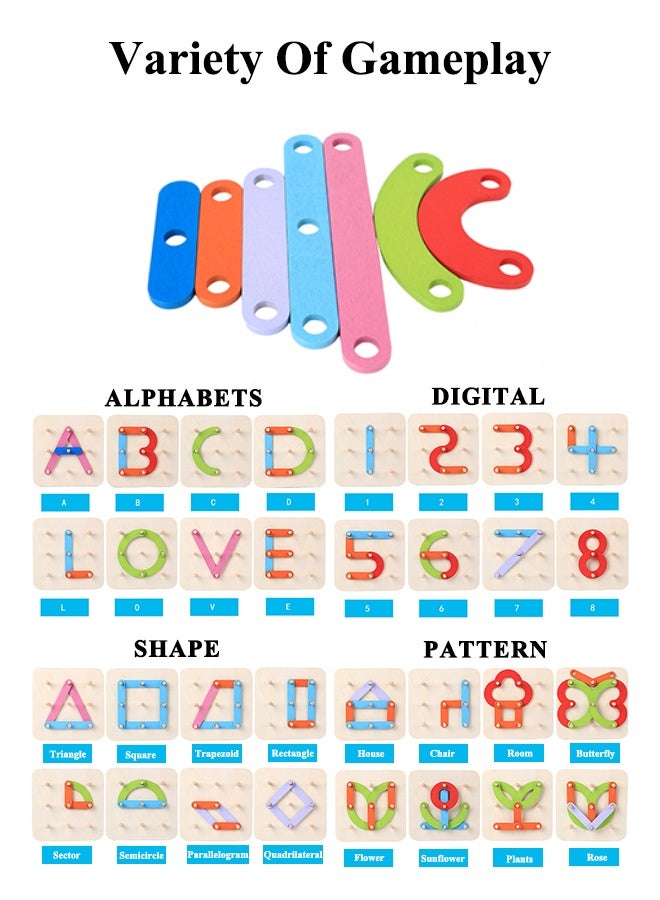 شيانغ يو أحجية خشبية شكل عمود التعرف أحجية تجميع ألعاب الأطفال ألعاب مونتيسوري لوحة متعة للأطفال - Image 2