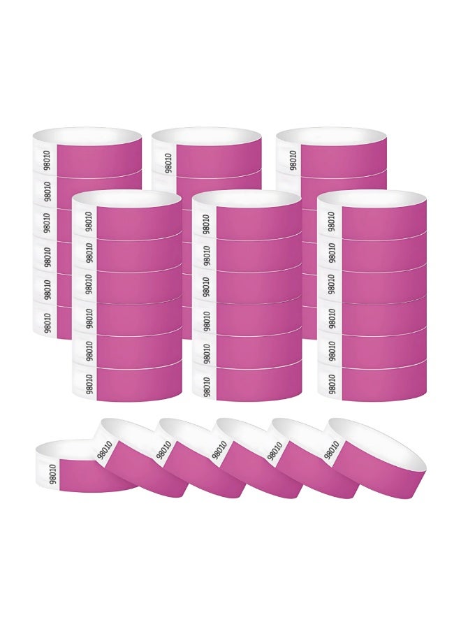 PRINTSHOP4ME Event Paper Wristbands And Identification Bands Made Of Tyveck Material 19mm x 250mm Pink - Image 1