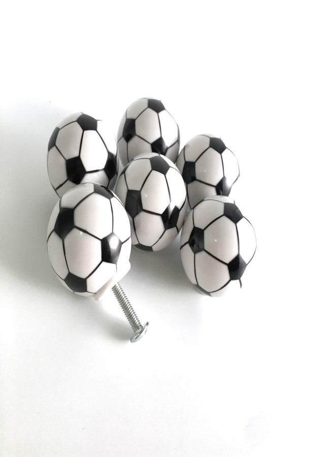 ZILucky Soccer Drawer knobs Ball Sports Party Theme Children and Baby Home Decor Drawer Pulls Handles for Dresser Cupboard Wardrobe Cabinet Kitchen Knobs Pack of 6 (Soccer) - Image 5