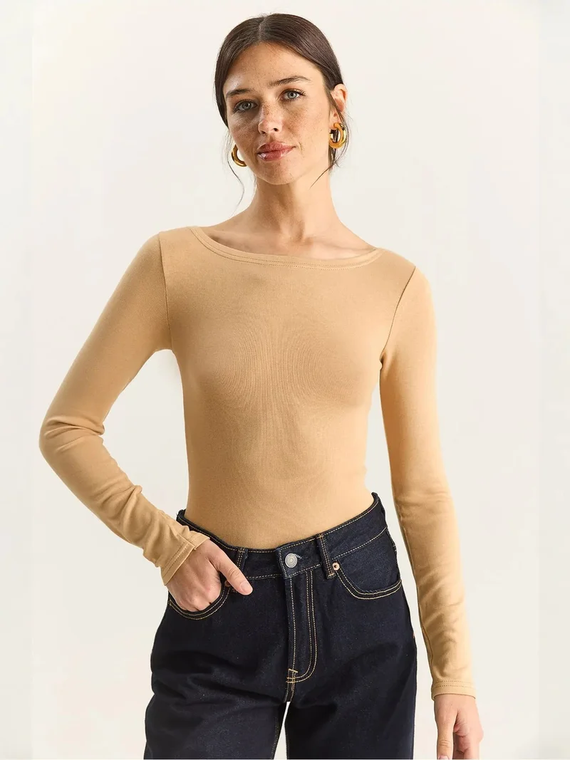 Bianco Lucci LUCCI Fitted Basic Top