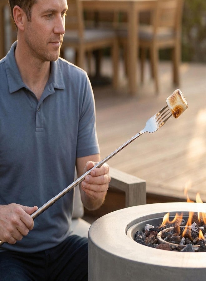 CartHome 2pcs Extendable Fork Set, Fork Set, Telescopic Dining Utensils for Outdoor Cooking and Camping - Image 3
