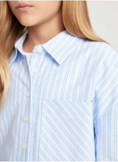 DeFacto Cropped Cotton Long Sleeve Pocket Shirt  - Image 3
