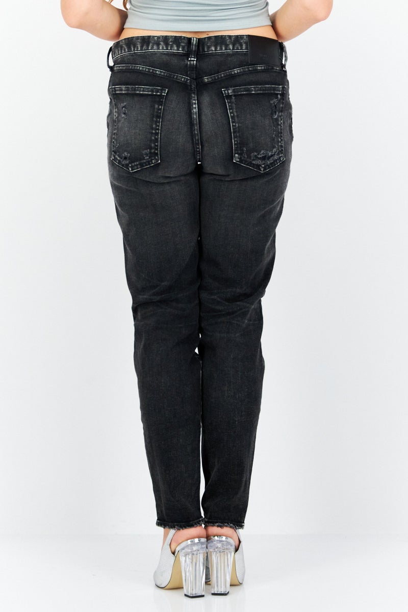 Moussy Women Regular Fit Stretchable Denim, Black - Image 4