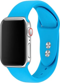 RYB Watch Bands Compatible with Apple Watch Series SE 7 6 5 4 3 2 1 for Women and Men, Soft Silicone Replacement Strap Compatible with iWatch 45mm 44mm 42mm 41mm 40mm 38mm, 42/44/45mm M/L, Silicone