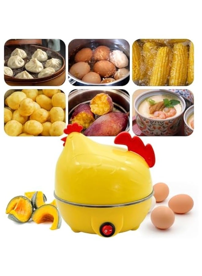 Rapid Egg Cooker and Poacher - Chicken-Shaped, 7-Egg Capacity - Auto Shut Off - Perfect Soft or Hard Boiled Eggs  - Image 4