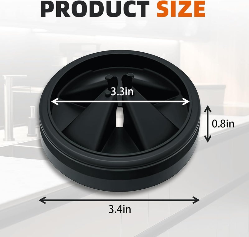 Kaiwon Garbage Disposal Splash Guard 3 3/8" for InSinkErator Evolution Series, Noise Reduction & Easy Install Nitrile Rubber Sink Baffle - Dishwasher Safe Drain Plug for Home Kitchens & Rentals - Image 4
