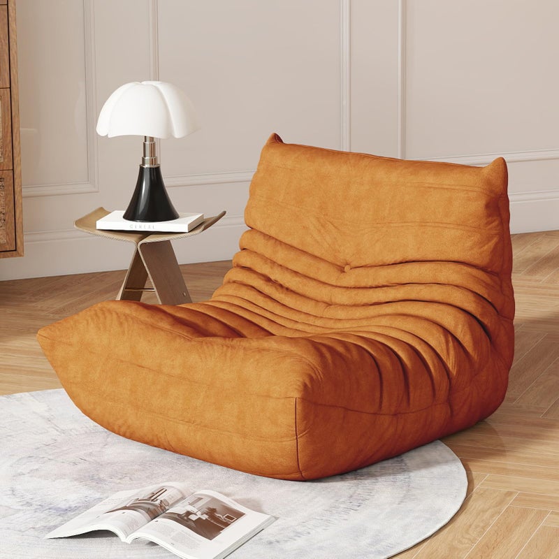 Snug Sofee Bean Bag Chair for Adults, Bean Bag Sofa - Adult Size with Soft Waterproof Fabric for Living Room, Apartments, Reading Corner, Gaming, and Movie Venue (DarkOrange) - Image 1