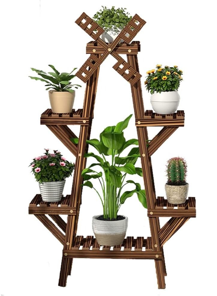 DubaiGallery حامل زهور خشبي مضاد للتآكل متعدد الوظائف - Image 2