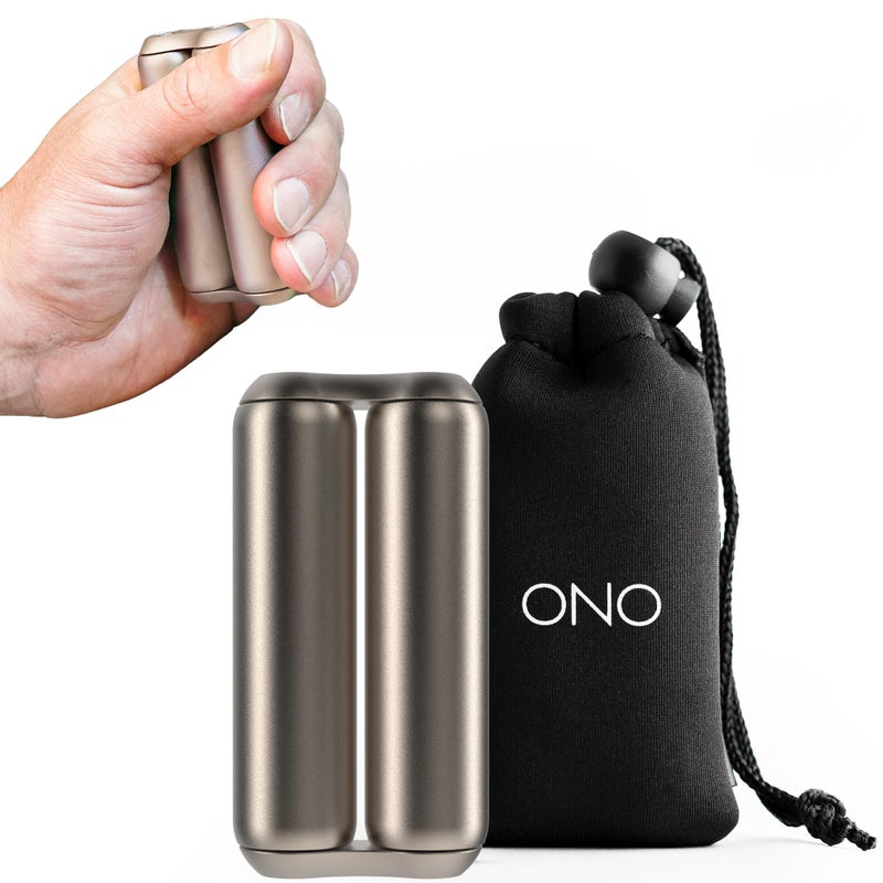 ONO Roller Handheld Fidget Toy for Adults Help Relieve Stress Anxiety Tension Promotes Focus Clarity Compact Portable Design Titanium Junior Size Titanium - Image 2