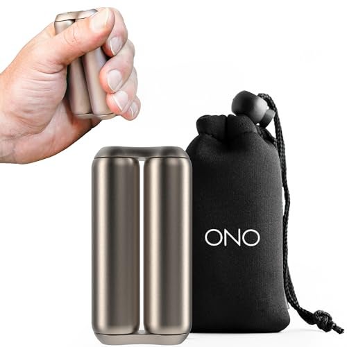 ONO Roller Handheld Fidget Toy for Adults Help Relieve Stress Anxiety Tension Promotes Focus Clarity Compact Portable Design Titanium Junior Size Titanium - Image 1