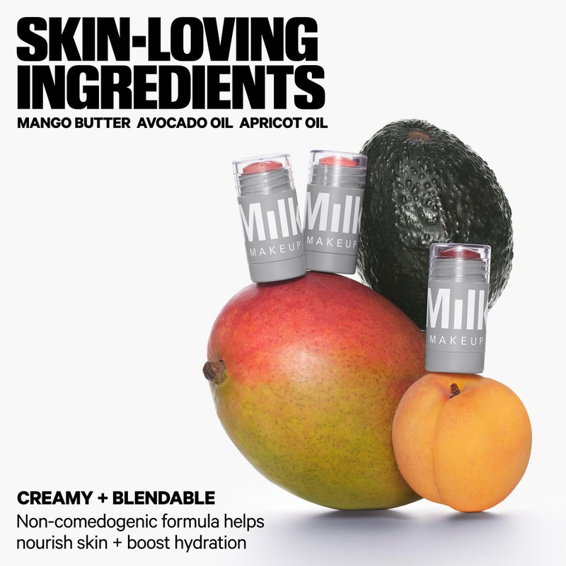 Milk Makeup Lip + Cheek Stick â€“ Buildable Cream Blush + Lip Color w/Hydrating Mango Butter + Avocado Oil for a Natural Flush â€“ Long-Lasting, Multiuse, Vegan Formula â€“ Rally (Shimmery Mauve), 0.21 oz - Image 4